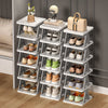 Stackable Shoe Rack Plastic Compact Hallway 4/5/6/7Tier Shoe Storage Shelf Stand