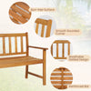 Garden Bench All-weather Patio Chair Acacia Wood Loveseat w/Armrest & Backrest