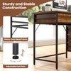 Industrial Styled Workstation Writing Table Computer Desk w/ 5 Drawers-Coffee