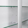 Wall Mount LED Mirror Cabinet 2-Door Storage Cupboard w/ Bluetooth Shaver Socket