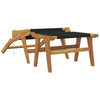 Solid Wood Teak Garden Chair with Footrest - Foldable Patio Lounger with M3J4