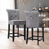 Breakfast Bar Stool Home Kitchen Pub Bar Stools wit Footrest High Backrest Chair