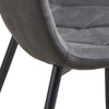 Set of 2 Faux Leather/Suede Dining Chairs Metal Legs Reception Restaurant Chair