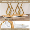 Gold Faux Marble Console Table with Anti-Tipping Device, 100cm Geometric Frame