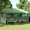 Foldable Party Tent - with 3 Sidewalls Green N2W7