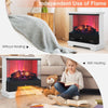 27"/68cm Electric 2000W Fireplace 3-Sided Fireplace Heater with 3-Level Flame