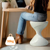 Unique Lightweight Concrete Accent Table Sofa Side Table Living Room Home Decor