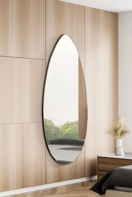 Large Frameless Tear Drop Wall Mirror - 63