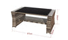 Rattan Patio Furniture Set 4-Piece Garden Sofa, 2 Chairs & Coffee Table Outdoor