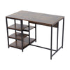 Kitchen Island Counter Top Breakfast Bar Dining Table Along 5 Tiers Storage Rack