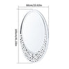Large Silver Wall Mirror Art Shiny Teardrop Fill Decorative Accent Vanity Mirror
