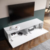 High Gloss Floating 140cm TV Stand Unit Cabinet Wall Mounted White Entertainment