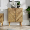 Sideboard 2 Doors Natural Storage Cupboard Cabinet Home Living Room Furniture