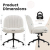Ergonomic Office Chair Fabric Padded, Height Adjustable, Swivel Wheels, Mid Back
