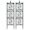 2pcs Heavy Duty Metal Garden Trellis Fence Plant Climbing Stand Bird Leaf Shaped