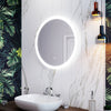 Round LED Bathroom Mirror with Demister Pad Touch Switch Illuminated Light 600mm