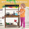Kids Outdoor Mud Kitchen Toddlers Educational Wooden Play Kitchen Set