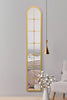Large Gold Framed Arched Leaner-Wall Mirror - 67" X 12" 170 x 30cm MirrorOutlet