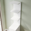 Corner Cabinet High Gloss Storage Shelves Bookcase White Floor Sideboards 160cm