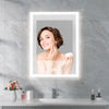 Large Illuminated LED Bathroom Mirror Cabinet Demister Sleek Aluminum Frame Unit