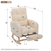 Rocking Chair w/ Adjustable Footrest for Living Room Teddy Fabric Rocking Chair