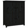 BaraSh Sideboard Black 83x41.5x100 Solid Wood Pine,Sideboard Storage A6O7