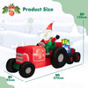 270CM Long Christmas Inflatables Holiday Decoration Outdoor Santa LED Lights