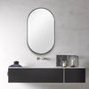 Metal Oval Black Frame Bathroom Bedroom Glass Makeup Vanity Mirror Wall Mounted