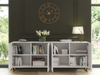 Modern Sideboard I 200cm I White I Fluted Fronts I Gold Legs I Storage Cabinet