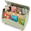 Kid Toy Storage Chest Bookcase Wooden Toy Box Flip-Top Storage Organizer Bins
