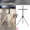 Art Easel TV Floor Stand TV for 40-75" Tripod TV Stand Wood Leg with Media Stand
