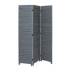 3 PANELS FOLABLE ROOM DIVIDER WALL FOLDING PARTITION WOOD SLATS PRIVACY SCREEN