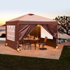 3x3M Pop Up Gazebo Marquee Outdoor Garden Party Tent Canopy w/Side&Vent&Sandbag