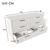 CHEST OF 6 DRAWERS WOODEN BEDROOM HOME FURNITURE CLOTHING STORAGE UNIT WHITE