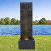 Rustic Electric Garden Water Feature Statue W/Led Light Outdoor Water Fountain