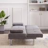 Fabric Modern Sofa Bed Sectional 3 Seater 2 Cup Holder Couch Bed Chrome Legs