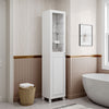 Tall 190cm Kitchen Bathroom Cabinet Storage Cupboard Double Door Tallboy Storage