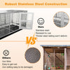 Stainless Steel Chicken Coop Poultry Duck Cage Rabbit Bird Cage House with Cover