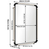Rustic Industrial Metal Pipe Wall Mirror HD Make up Mirror Vertical / Horizontal