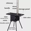 Portable Wood Burning Cooking Stove Camping Bell Tent Heating Stove With Pipe