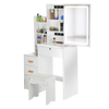 Dressing Table with LED Dimmable Mirror Stool w/4 Drawers Vanity Makeup Desk Xbv