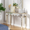Long Silver Mirrored Console Table Hallway Side Desk Pendant Table Retro Elegant