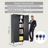 Metal Storage Cabinet Rolling Garage Storage Cabinet 4 Adjustable Shelves