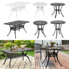 Garden Hollow Top Design Side Table with Parasol Hole Cast Aluminum Dining Table