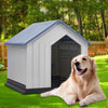 XL Plastic Dog Kennel Pet House Garden Indoor Outdoor Animal Shelter Bed+Door