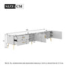 TV Stand Cabinet TV Entertainment Unit With 2 Drawers 2 Doors for Living Room