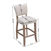 2X Retro Bar Stools Tall Kitchen Stool Breakfast High Chair Seat Home Wood Frame