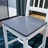 Classic Solid Wooden Grey Dining Table and Chairs Set 4 Seats Kitchen Furniture