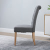 2/4/6x Fabric Button Tufted Dining Chairs Upholstered Kitchen Dining Room Grey