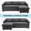 Big Sale! Large 3 Seater Corner Sofa Bed w/Storage Couch Settee Sofabed L Shaped
